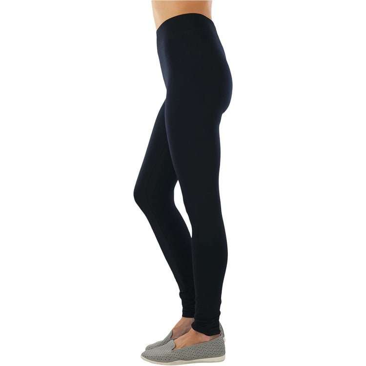 ToBeInStyle Women's Medium Weight Breathable Cotton-Spandex Leggings