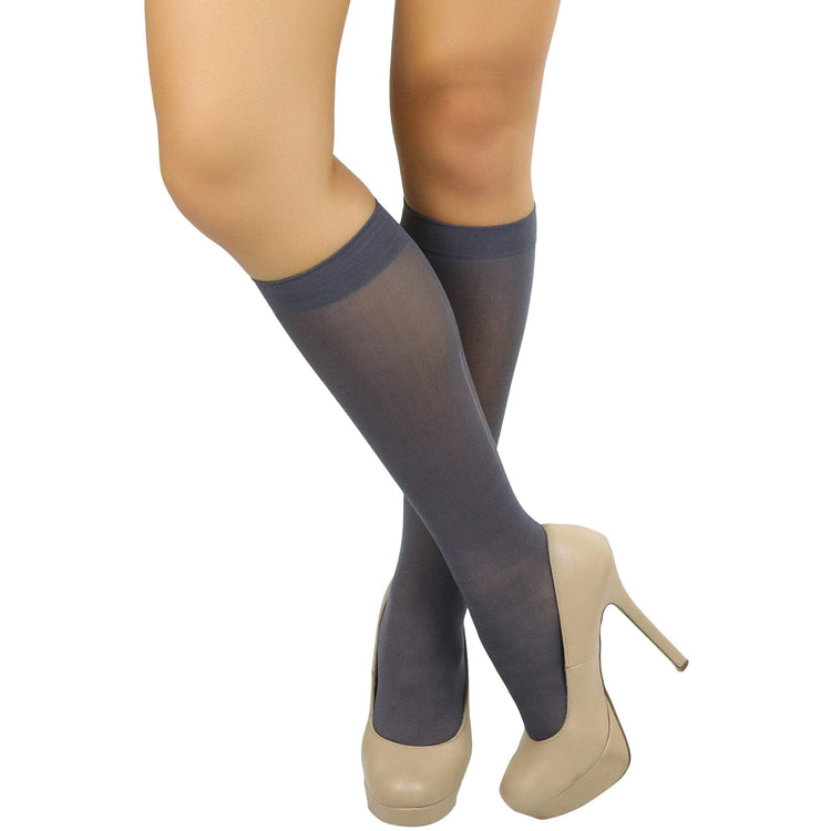 Womens Pack of 6 Knee High Trouser Professional Socks