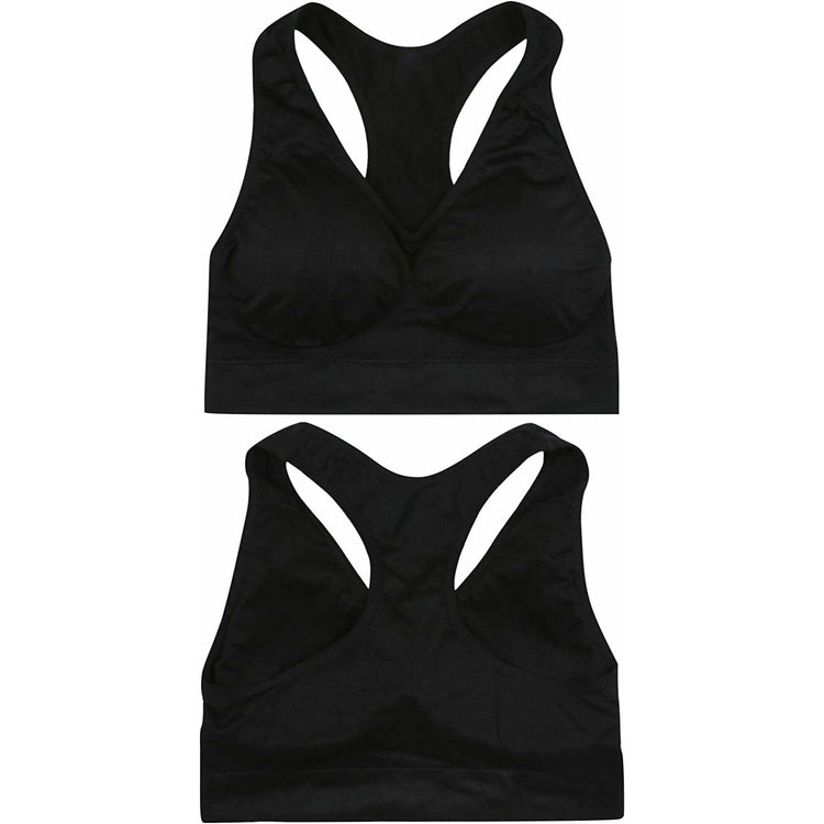 ToBeInStyle Women’s Pack of 6 Comfortable and Supportive Racerback Sports Bras