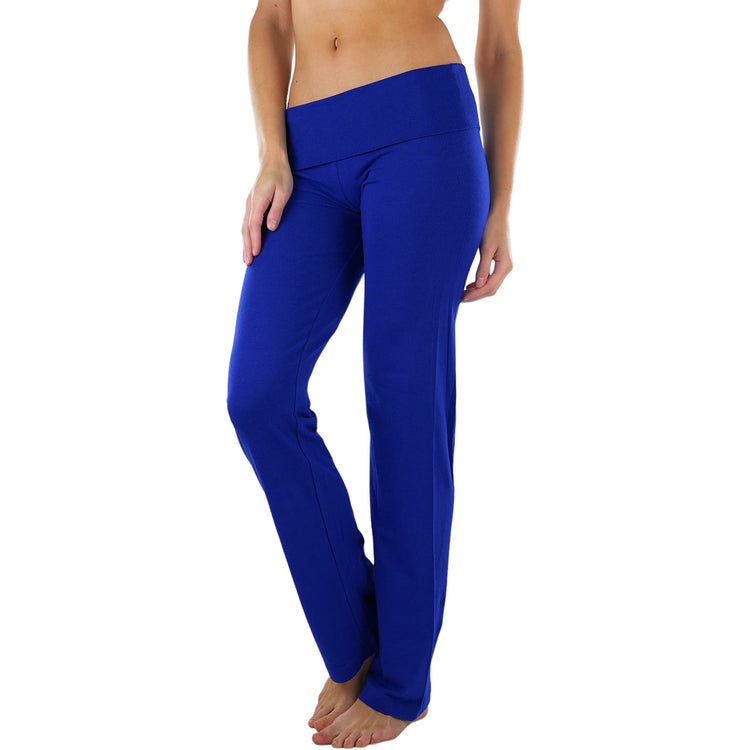 Women's Low Rise Sweatpants w/Fold-Over Waistband