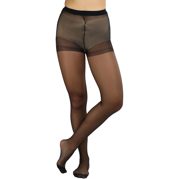Women's Pack of 6 Plain Full Length Pantyhose