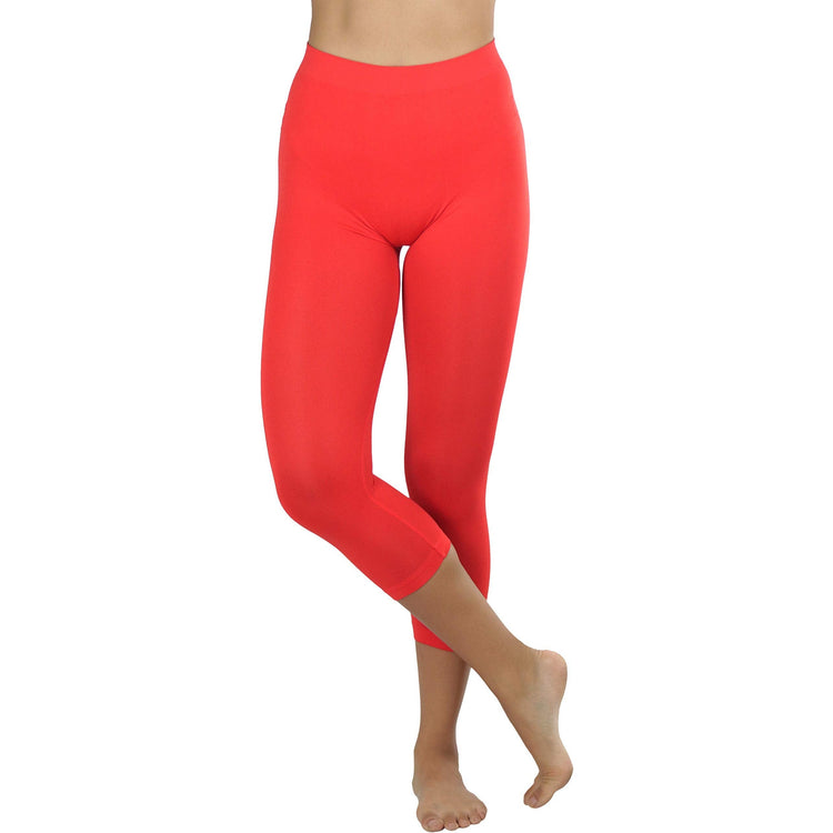 Women’s Capri Length Seamless Lightweight Stretch Leggings