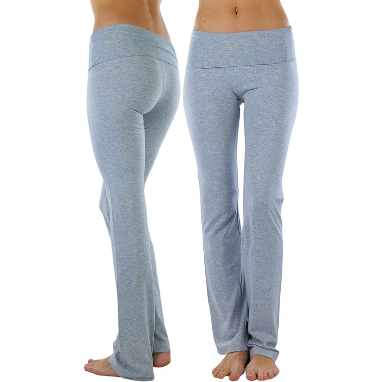 Women's Low Rise Sweatpants w/Fold-Over Waistband