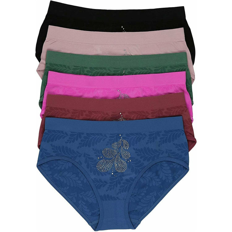 Women’s Pack of 6 Comfortable Bikini Brief Panties