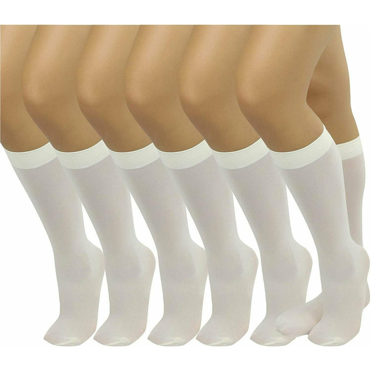 Womens Pack of 6 Knee High Trouser Professional Socks