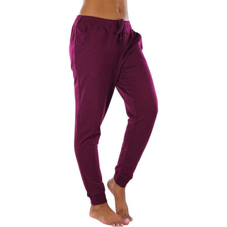 Women's Solid Print French Terry Jogger Pants