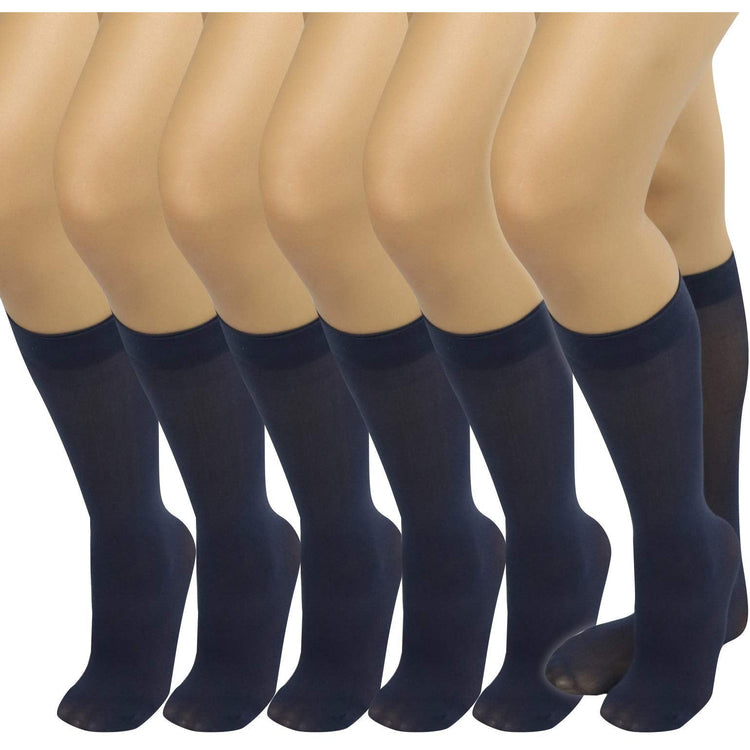 Womens Pack of 6 Knee High Trouser Professional Socks