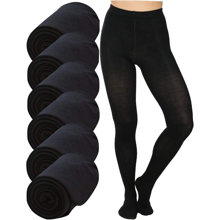 ToBeInStyle Women's Pack of 6 Footed Winter Tights
