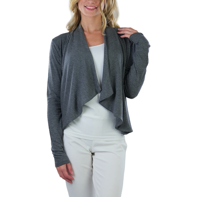 Women's Draped Front Cardigan
