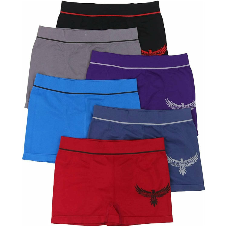 ToBeInStyle Men's Pack of 6 Seamless Boxer Briefs