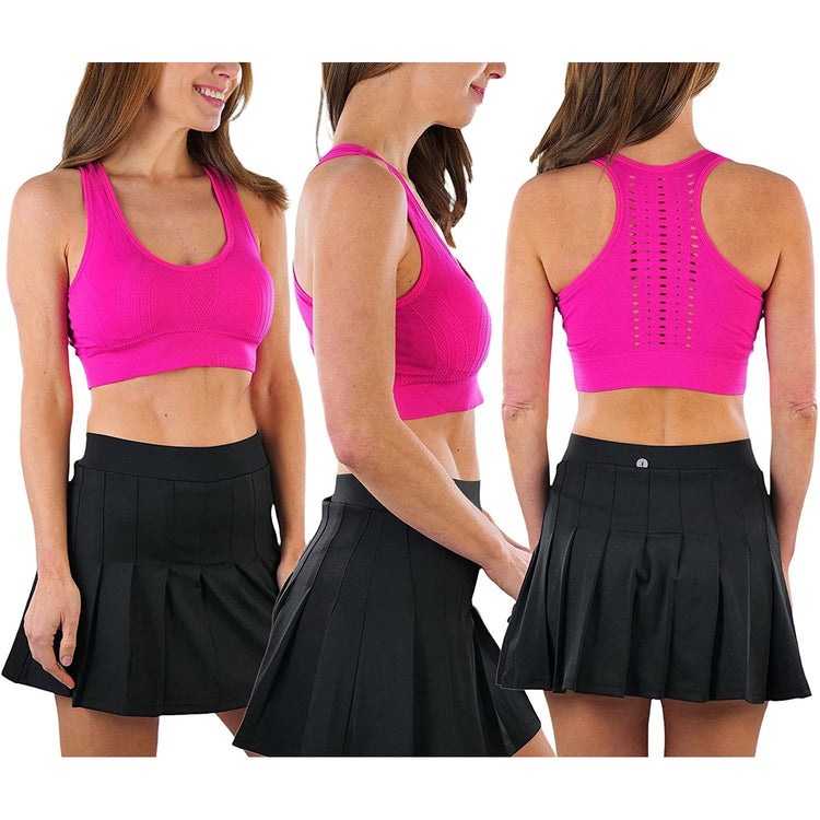 ToBeInStyle Women’s Pack of 6 Comfortable and Supportive Racerback Sports Bras