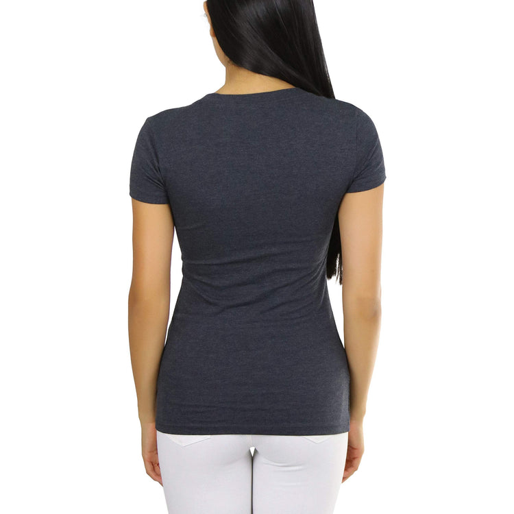 Women's Slim Fit Scoop Neck Short Sleeve Longline Tee