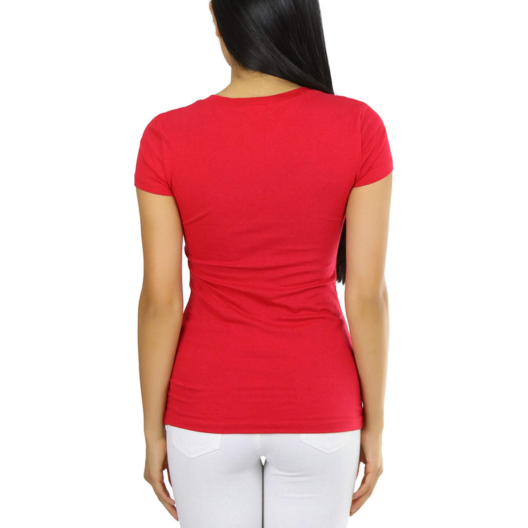 Women's Slim Fit Scoop Neck Short Sleeve Longline Tee