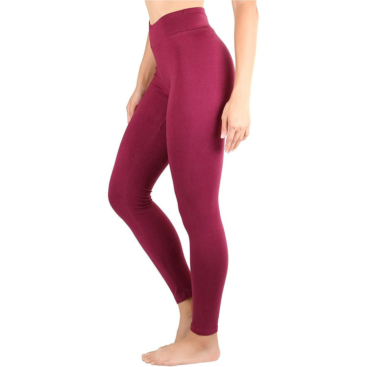 ToBeInStyle Women's Medium Weight Breathable Cotton-Spandex Leggings