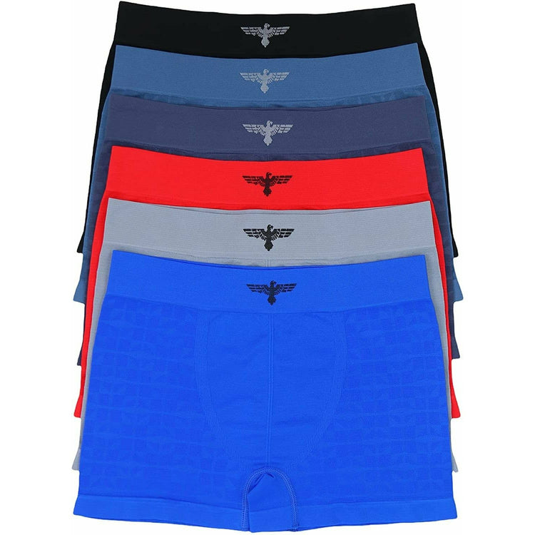 ToBeInStyle Men's Pack of 6 Seamless Boxer Briefs