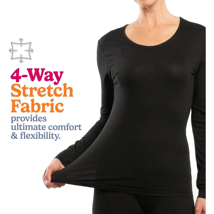 ToBeInStyle Women’s 2-Piece Thermal Underwear Set Long Sleeve Top & Leggings Base Layer