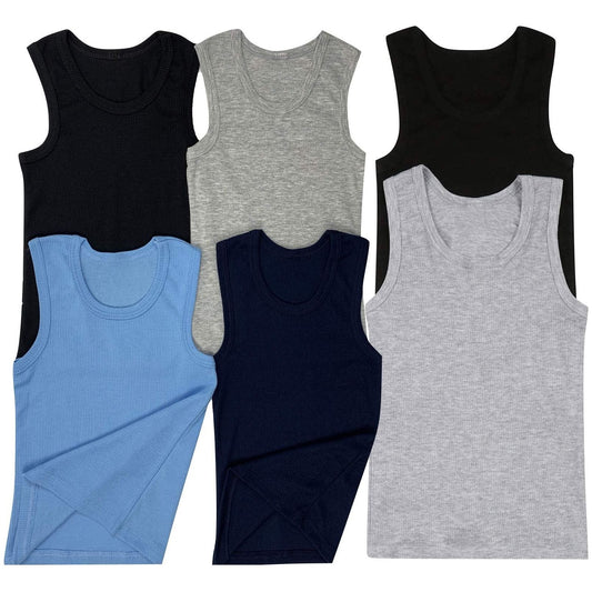 ToBeInStyle Boy' Pack of 4 Premium Soft Cotton Tank Tops