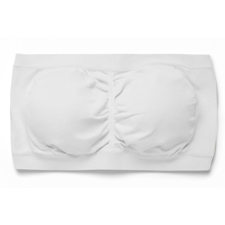 ToBeInStyle Women's Pack of 3 or 6 Seamless Classic Ruched Tube Top Bras w/ Removable Pads