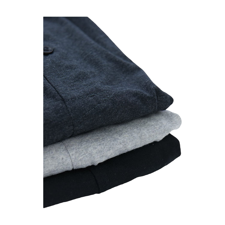 Men's Pack of 3 Cotton Basic Assortment Boxer Briefs with Button Fly