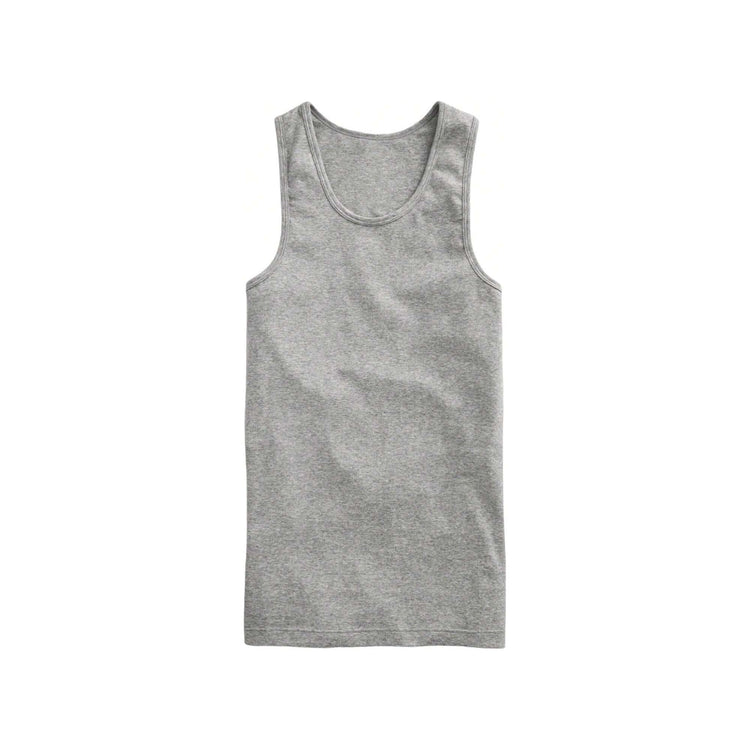 Men's Cotton Blend Slim Fit Shallow Scoop Neck Sleeveless A-Shirts
