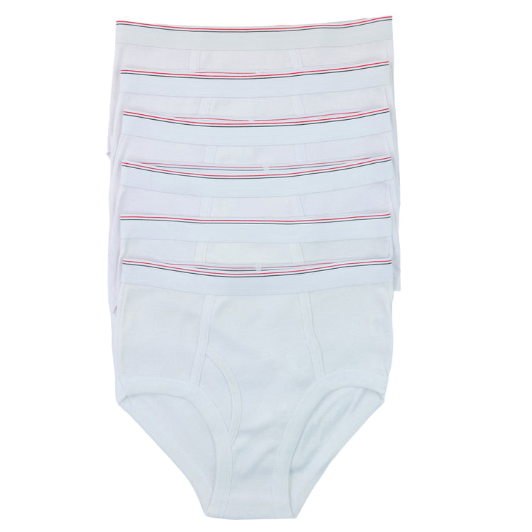 Men's Pack of 6 Classic White Brief Fit Underwear