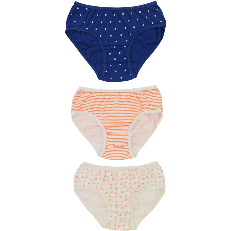 Girl's Pack of 6 Cotton Bikini Brief Panties - Cool Classic Prints