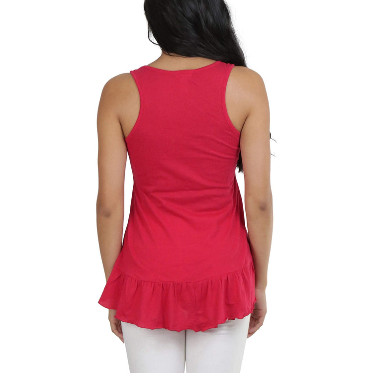 Women's Ruffled Long Scoop Neck Tunic
