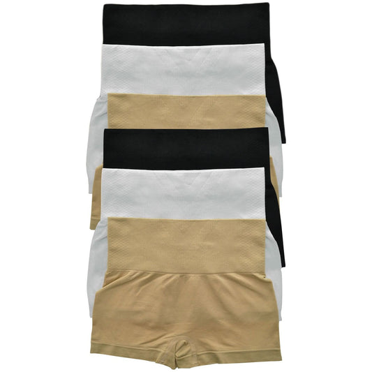 ToBeInStyle Women's Compression High Rise Waist Boyshort Underwear