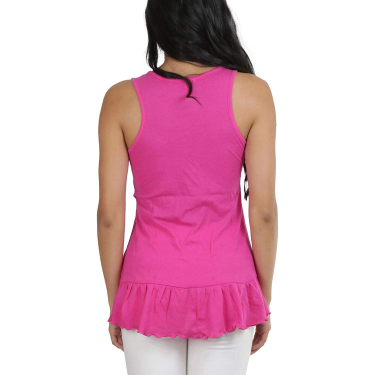 Women's Ruffled Long Scoop Neck Tunic