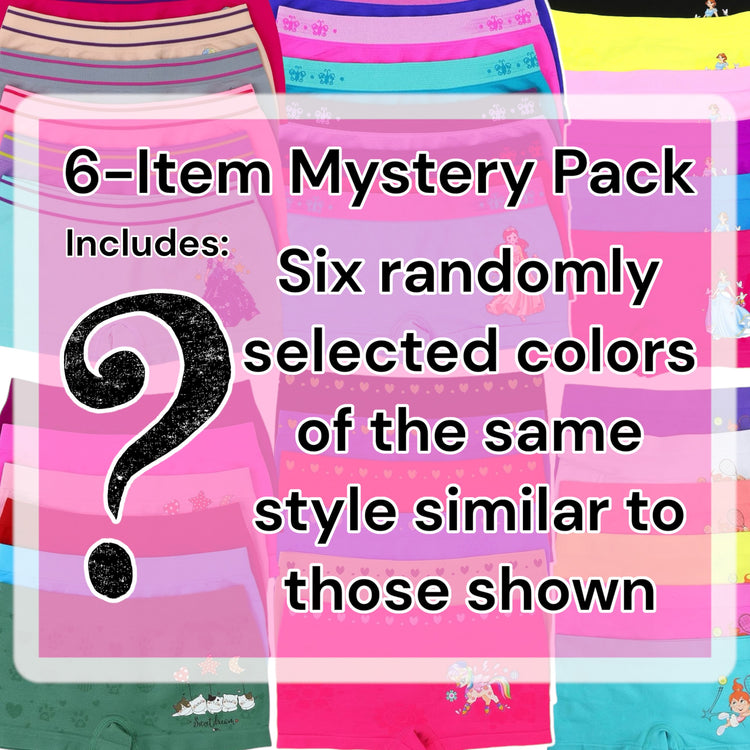 Girls' Pack of 6 Mystery Seamless Underwear Bottoms