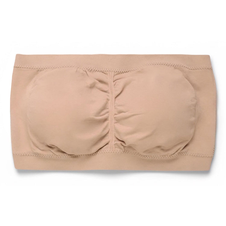 ToBeInStyle Women's Pack of 3 or 6 Seamless Classic Ruched Tube Top Bras w/ Removable Pads