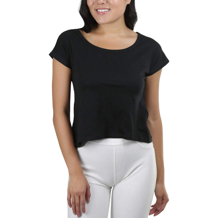 Women's Sheer Asymmetric Scoopneck T-Shirt