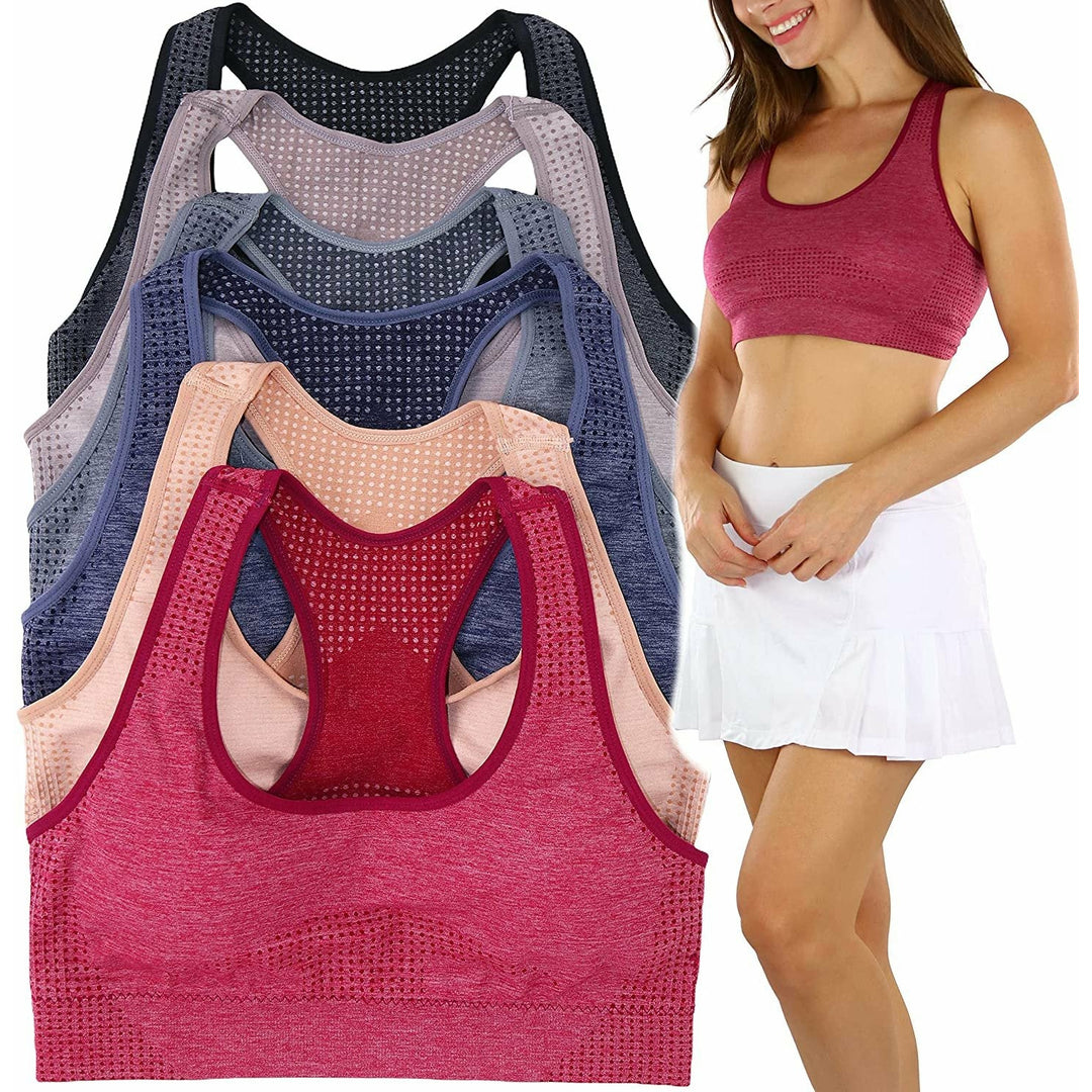 ToBeInStyle Women’s Pack of 6 Comfortable and Supportive Racerback Spo