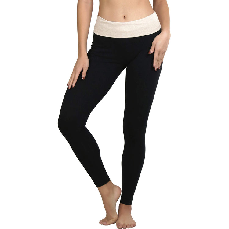 Women's Active Skinny Pants with Fold-Over Waistband