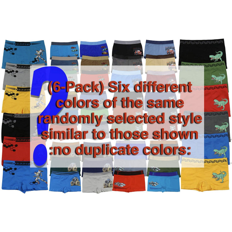 Boys' Pack of 6 Mystery Microfiber Assorted Briefs