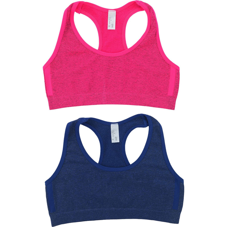 Girl’s Pack of 6 Seamless Training Bras Top Wire-Free Non-Padded