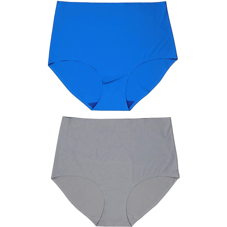 ToBeInStyle Women's 6 Pack High Waisted Seamless Tropical Assortment Laser Cut Panties