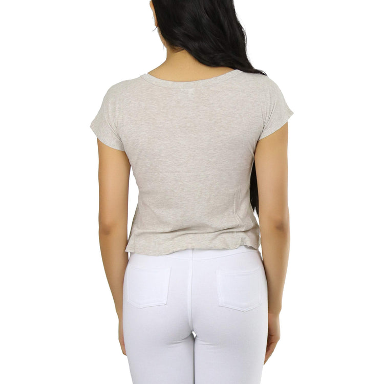 Women's Sheer Asymmetric Scoopneck T-Shirt