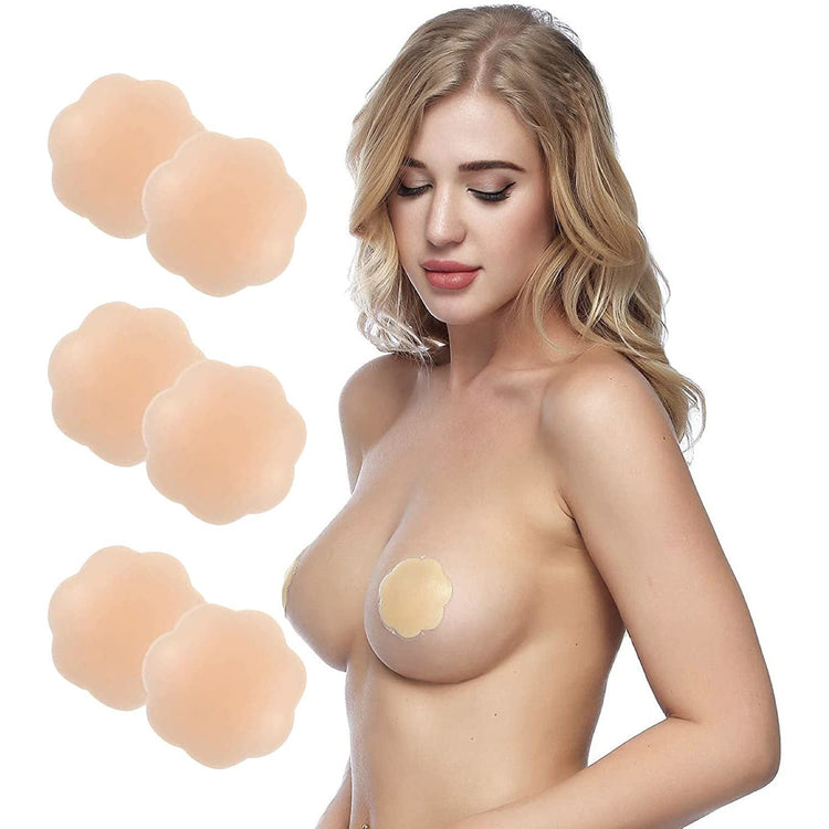Women's Pack of 3 Pairs Self Adhesive Gel Breast Petal Covers