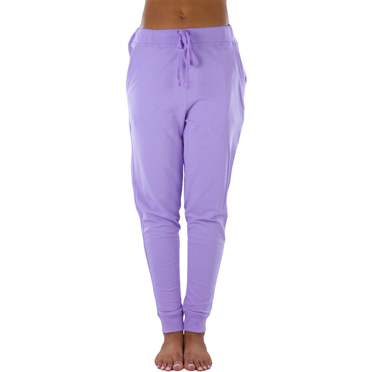 Women's Solid Print French Terry Jogger Pants