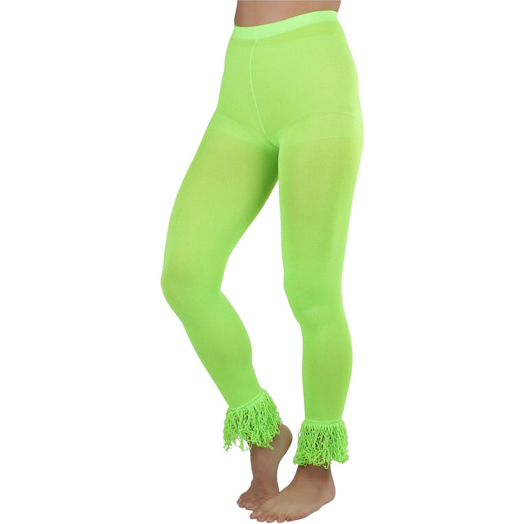 Women’s Bright Neon Vibrant Fringed Party Opaque Tights