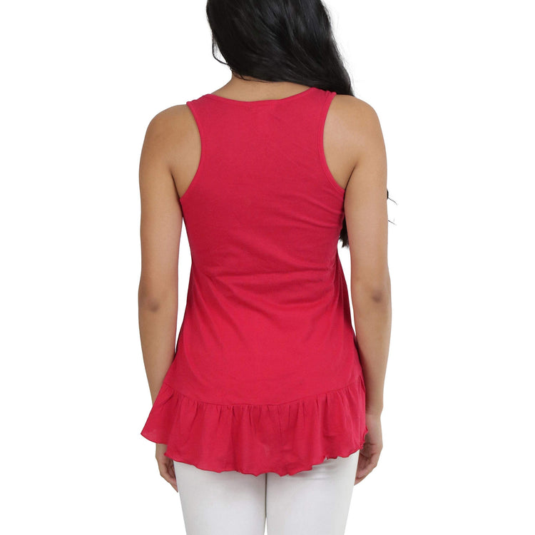 Women's Ruffled Long Scoopneck Tunic