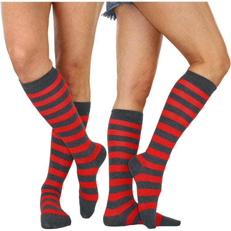 Women's Pack of 6 Patterned Knee High Socks