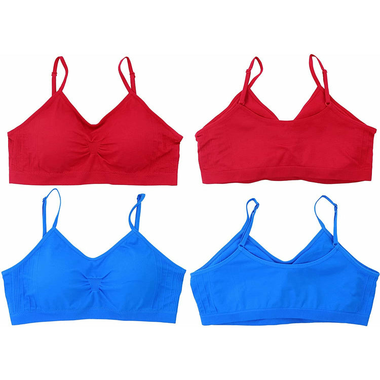 Womens Pack of 6 Vibrant Assortment Seamless Scoop Back Padded Bras