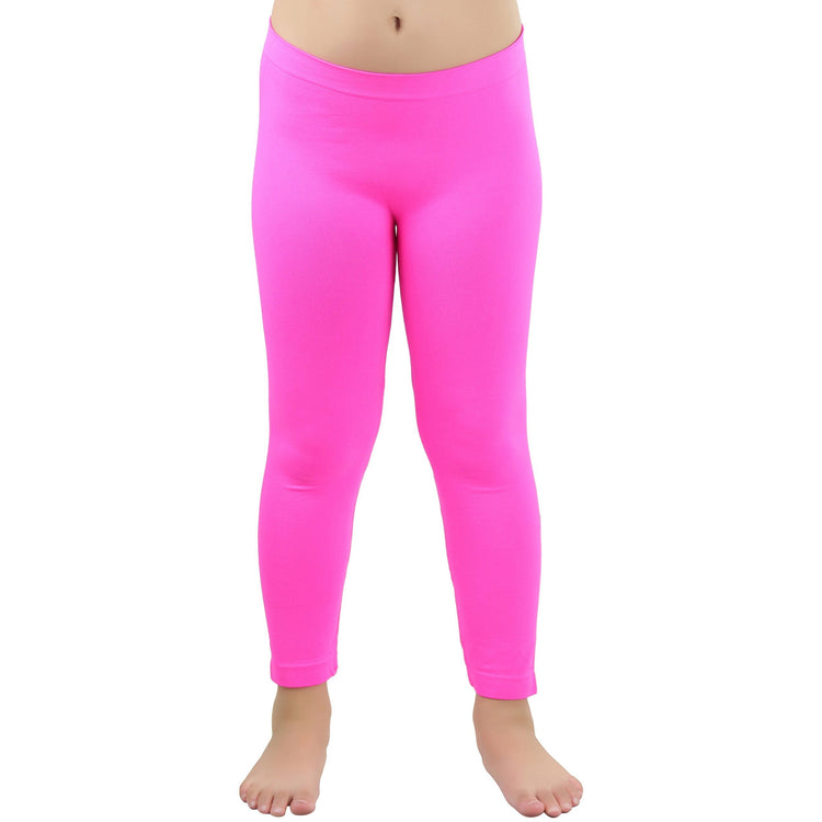 Girls' Nylon-Spandex Blend Full Length Leggings