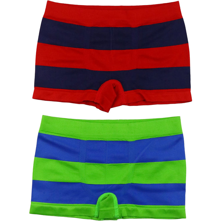 Boy's Pack of 6 Seamless Boxer Briefs with Thick Stripes