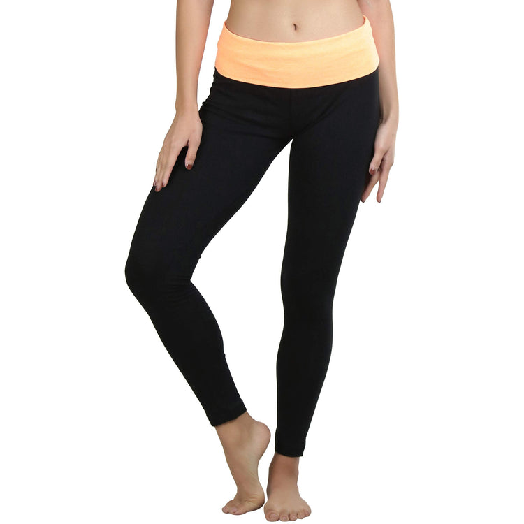 Women's Active Skinny Pants with Fold-Over Waistband