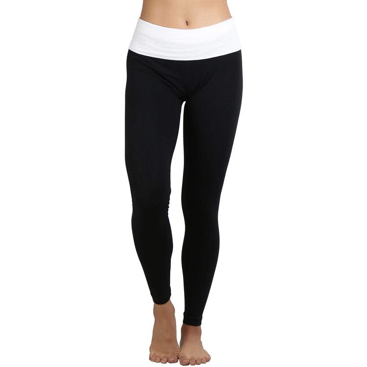 Women's Active Skinny Pants with Fold-Over Waistband