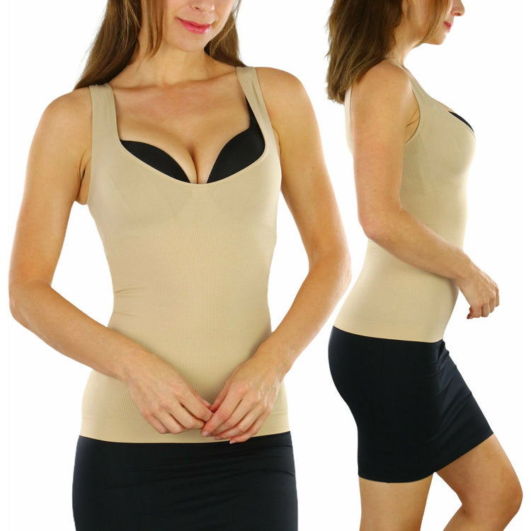 Women's Seamless Shaping Open Bust Camisole Moderate Compression –  ToBeInStyle