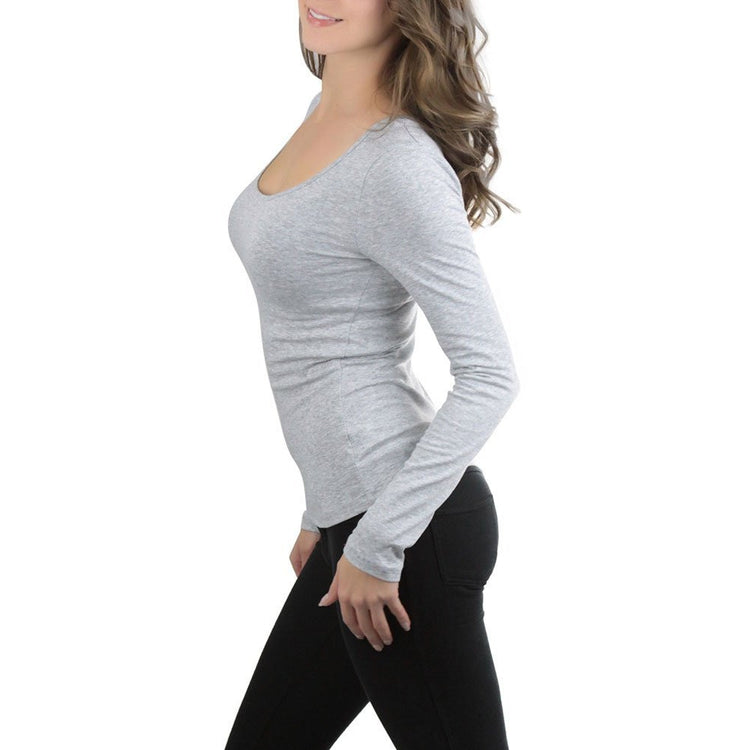 Women's Crisscross-Back Long Sleeve Top